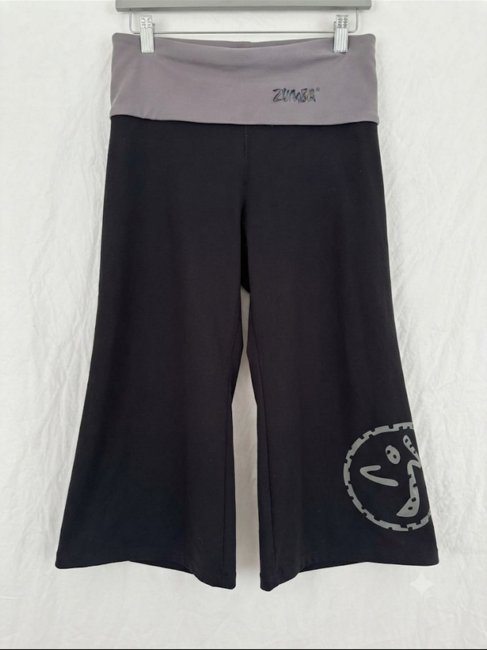 Zumba Wide-Leg Active Pants with Gray Waistband